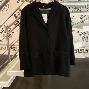 New w/Tags COS Women’s Blazer Jacket Black Wool Oversized Elegant Size 10
